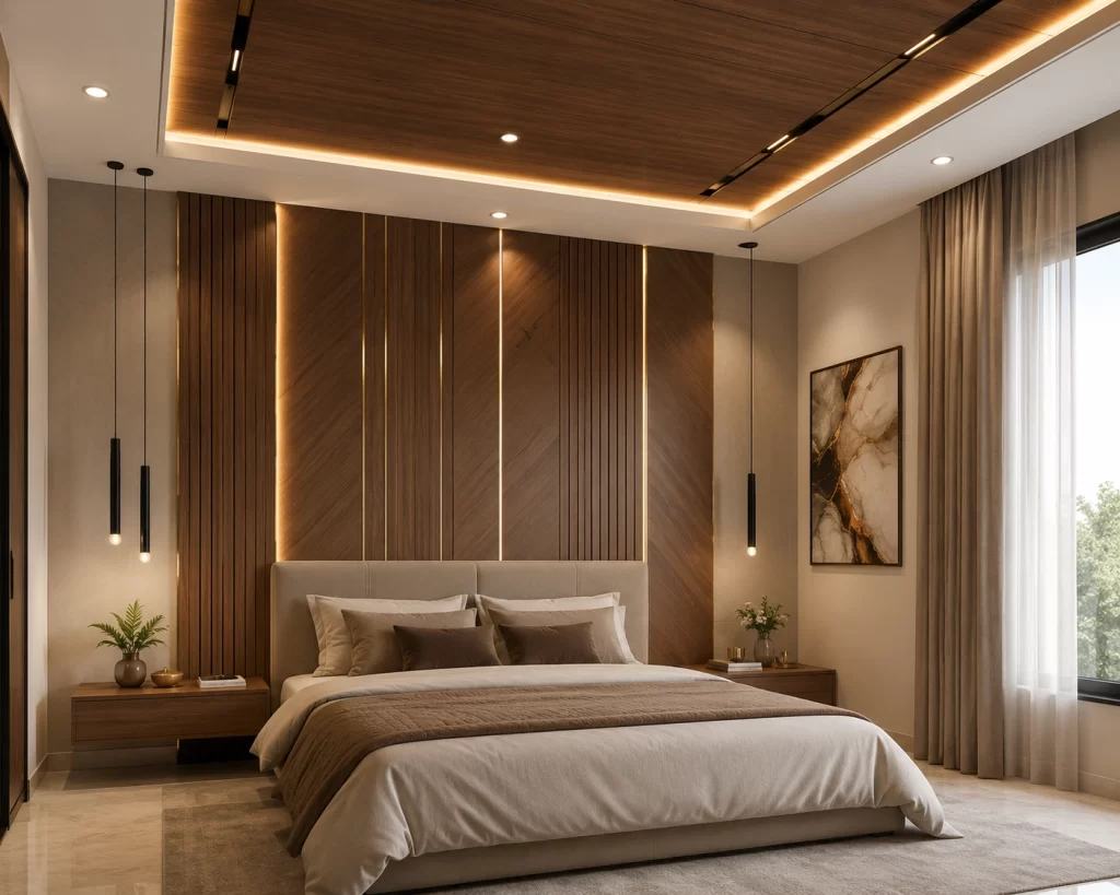 Customized ceilings and accent walls