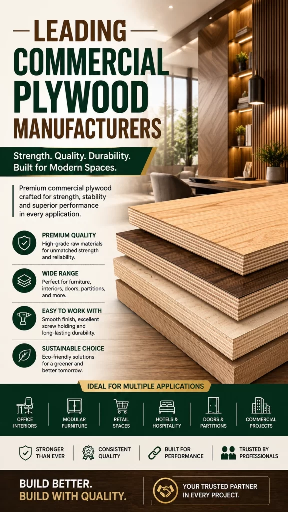 Leading Commercial Plywood Manufacturers, Commercial Plywood Manufacturers