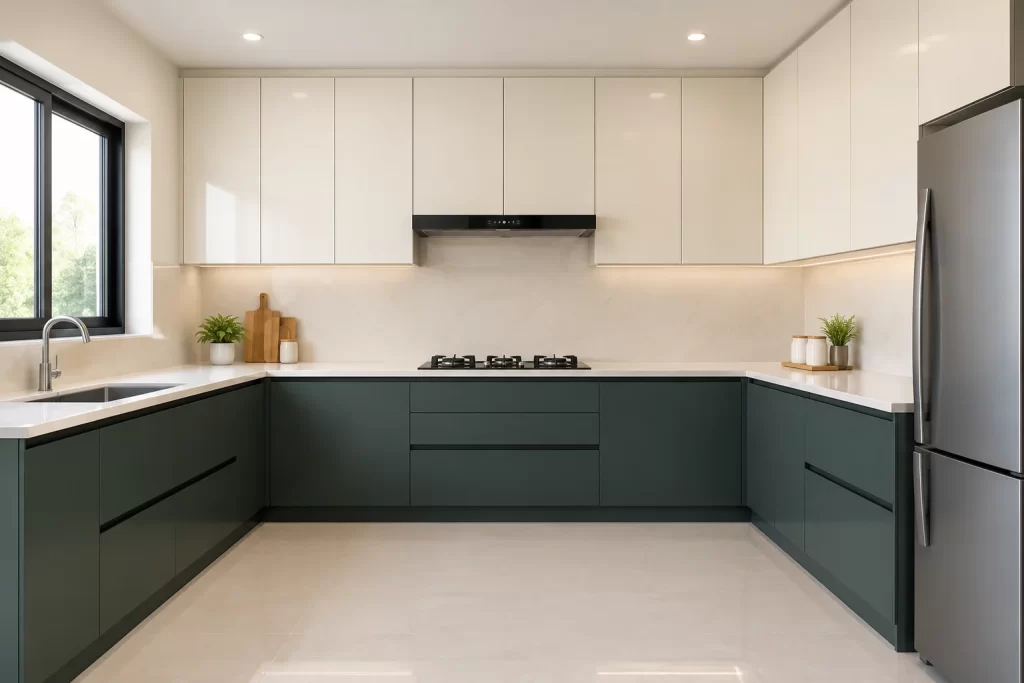 two tone kitchen laminates